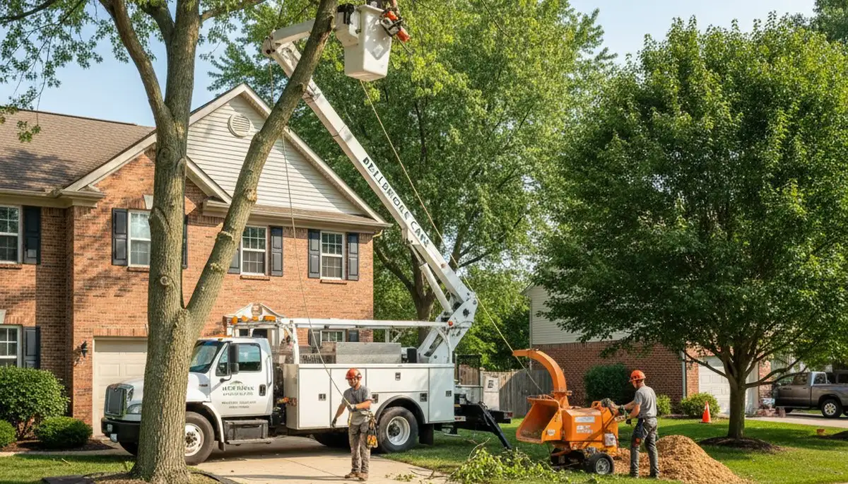 Residential tree removal and trimming service for Bellbrook, OH homes by Dayton tree care professionals