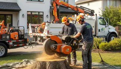 Professional stump removal service in Dayton, OH clearing tree stumps for safe, clean landscaping