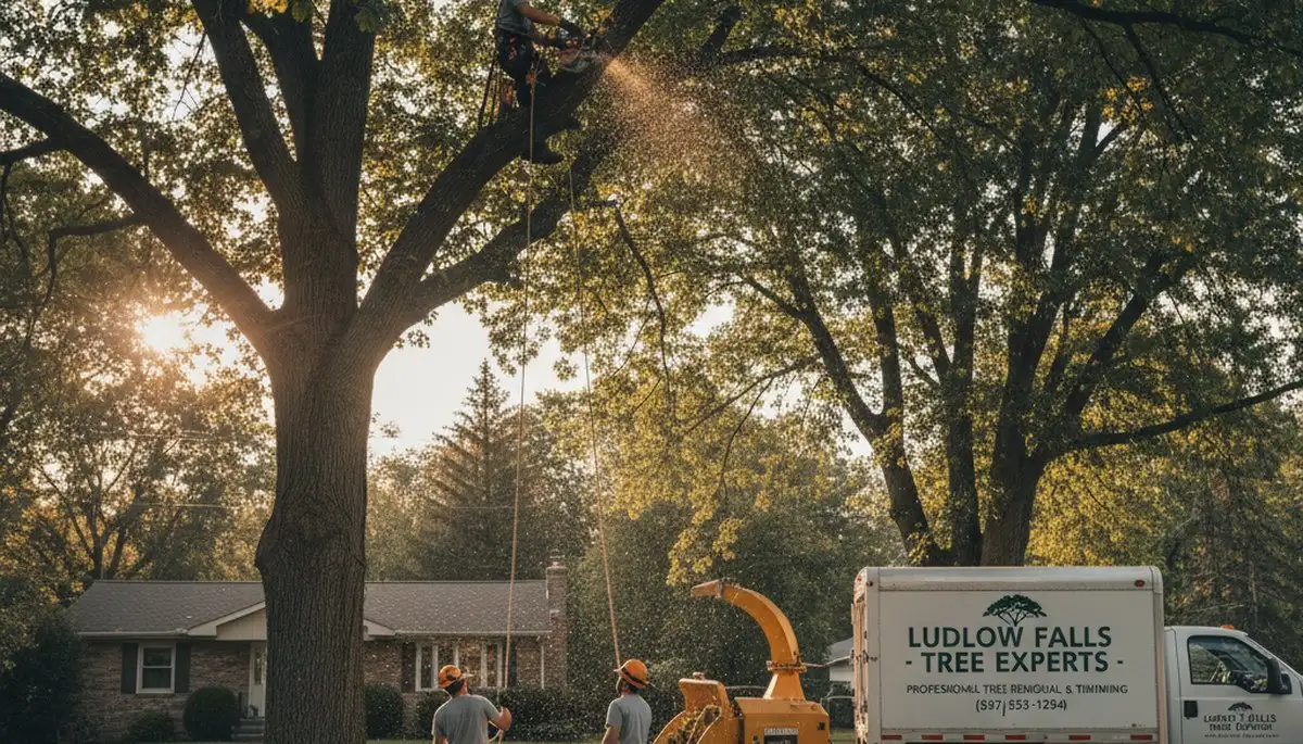 Professional tree removal service in Dayton, OH safely cutting and clearing damaged trees