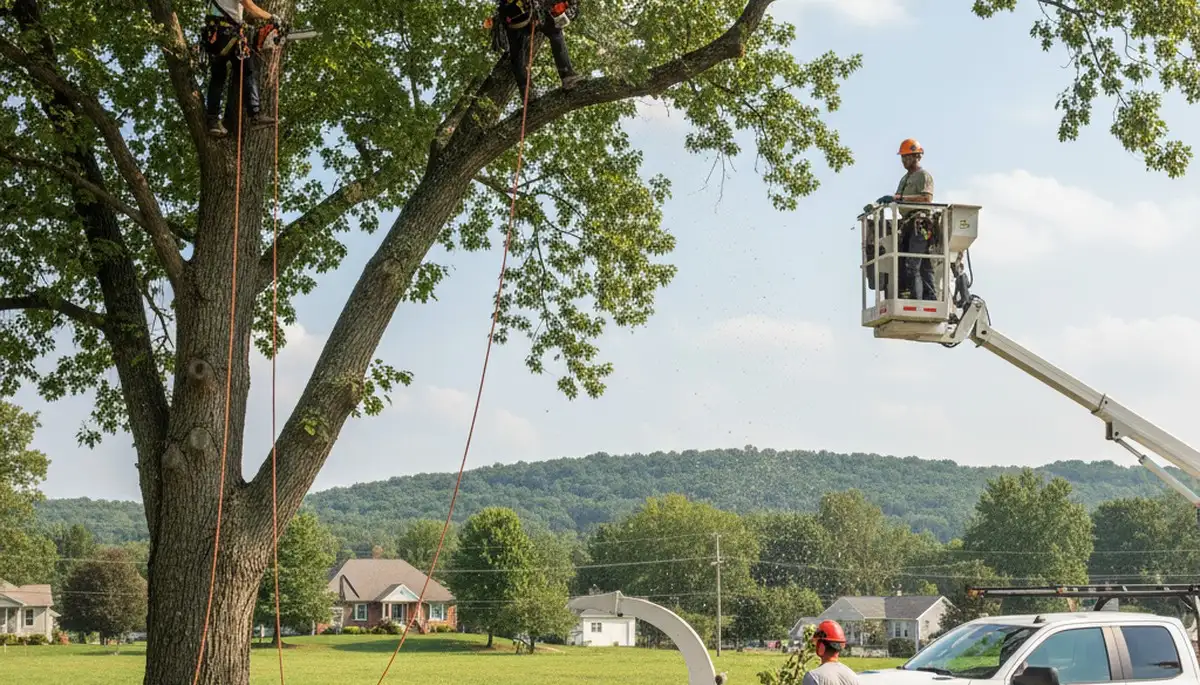 Professional tree removal service in Dayton, OH by certified arborists safely clearing large trees