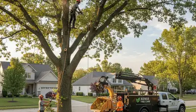 Professional tree removal service crew working in Dayton, OH